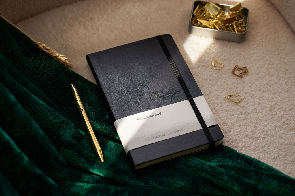 Grooved Notebook Hard Cover Dotted Notebook – Grown and Grounded